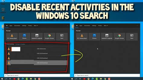 Windows recent activities